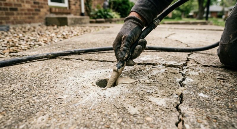 Concrete Patio Raising in West Des Moines, IA